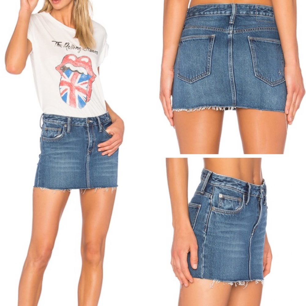 Lovers + Friends denim Alex mini skirt